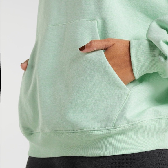 Gymshark Light Green Quarter-Zip Sweatshirt Medium - Picture 10 of 10